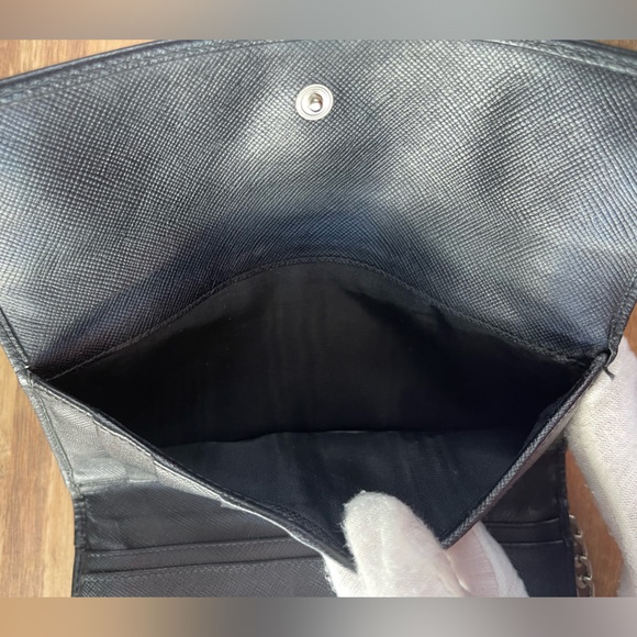 Authentic Prada black Saffiano leather Wallet on Chain - Picture 12 of 13